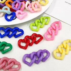 ハート アクリル チェーン アクリルチェーン ジャラジャラ じゃらじゃら