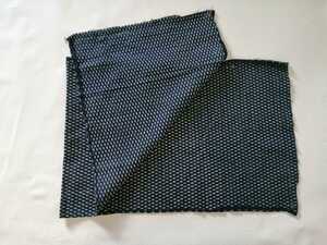昭和初期頃　木綿絣　古布　襤褸　絣　端切　size:95cm×33cm　色:藍　　絣16T