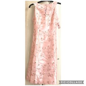 タグ付き未使用 チャイナドレスチャイナ服 ピンク S 花柄 ノースリーブ PLLC シルク