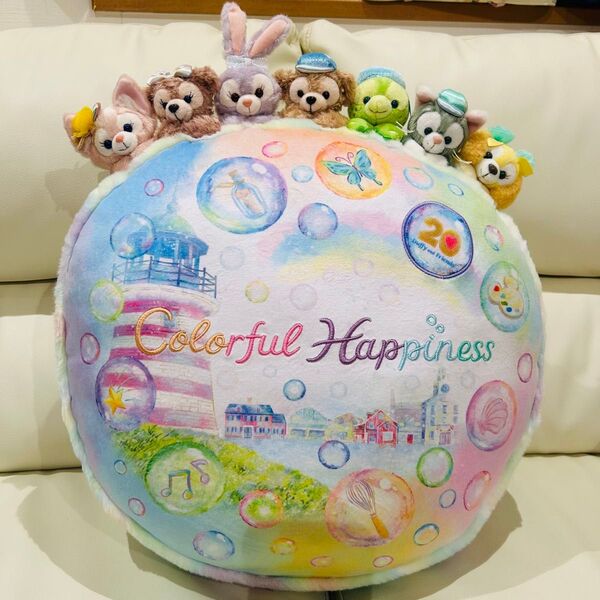 ディズニーシー ダッフィー カラフルハピネス クッション ぬいぐるみ 完売品