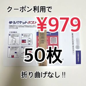 ゆうパケットポストmini 専用封筒 50枚 折り曲げなし 個包装綿棒1本
