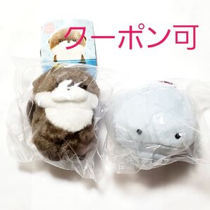 【クーポン可・2点セット】 かわいい かわいい ぬいぐるみ 水族館のいきもの 1 2 カワウソ クラゲ キーホルダー