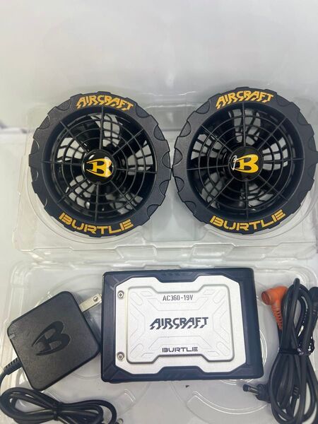 黒 19V 空調服 バートル エアークラフト BURTLE AIRCRAFT バッテリー ファンセット