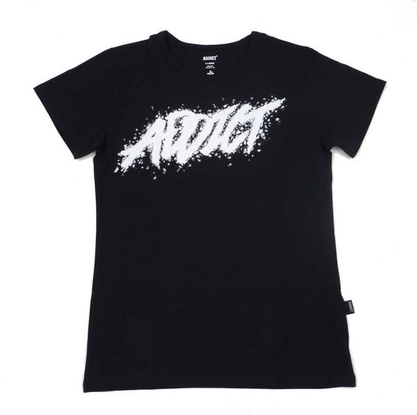 Addict アディクト Addict スプレーペイント TEE 半袖 Tシャツ (ブラック) (L) [並行輸入品]