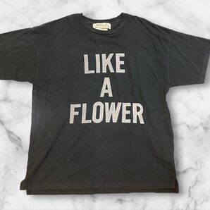 REMI RELIEF レミレリーフLIKE A FLOWER Tシャツ 干場 ブラック