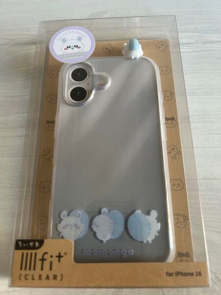 ちいかわ iPhone 16 フレーム IIIIfit Clear イーフィット クリア スマホケース(モモンガ)