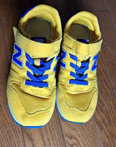new balance 373 キッズ スニーカー イエロー 21cm