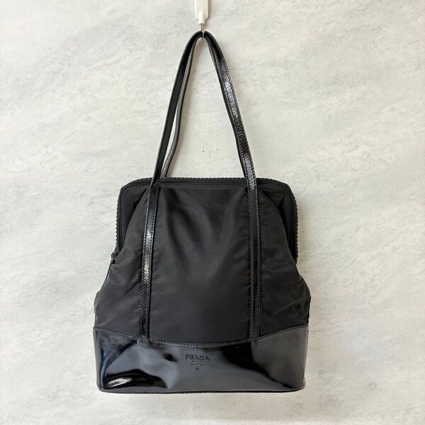 PRADA プラダ テスートナイロン ハンドバッグ トートバッグ レザー 肩掛け
