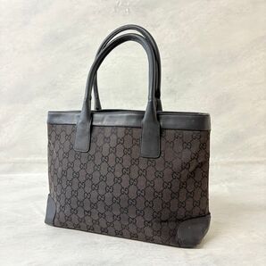 GUCCI グッチ トートバッグ GGキャンバス ハンドバッグ 肩掛け GG柄 ブラック