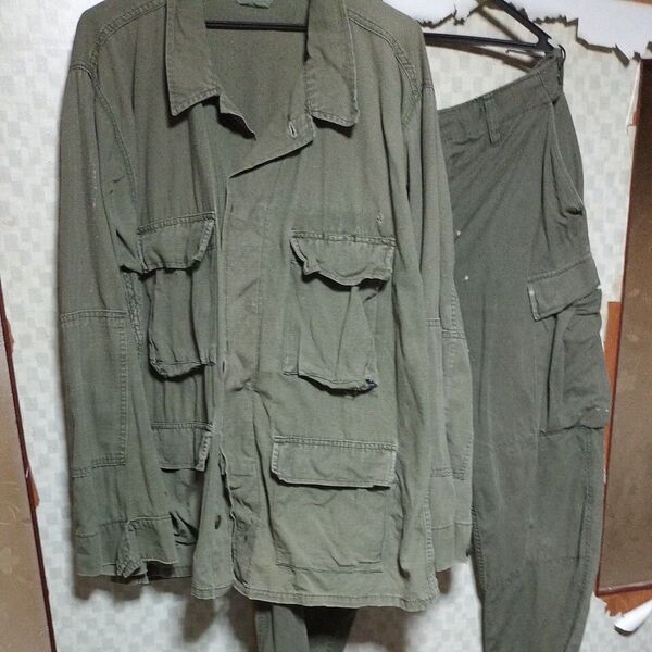 TRUE SPEC OD 四ツポケ 戦闘服 ファティーグセット US ARMY リップストップ アメリカ軍