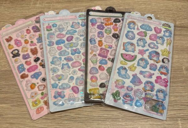 BONBON DROPシールセット4枚 ボンボンドロップシール ぷくぷく 立体