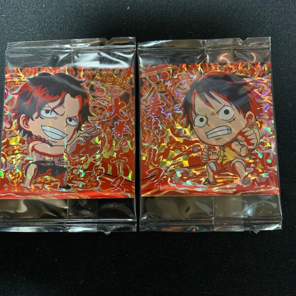 にふぉるめーしょん ワンピース大海賊シールウエハースLOG.2 SGR ルフィ エース 2枚セット