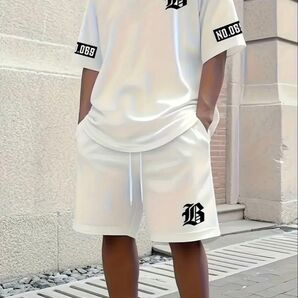 【Bロゴ セットアップ】 半袖&ショートパンツ スポーツウェア 半袖Tシャツ Tシャツ