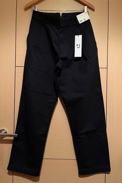 +J ウールブレンドタックパンツ ネイビー 73 UNIQLO ジルサンダー ユニクロ