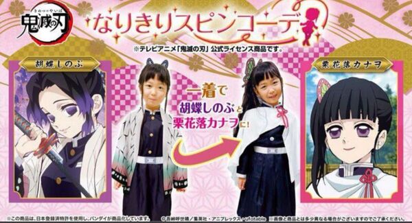 鬼滅の刃なりきりスピンコーデ (胡蝶しのぶ栗花落カナヲ) 115-125cm
