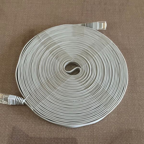 LANケーブル cat 5e 10m 薄型 フラット