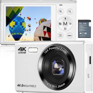 デジカメ4K小型 YouTubeポケットカメラ 4K動画 最大5600万