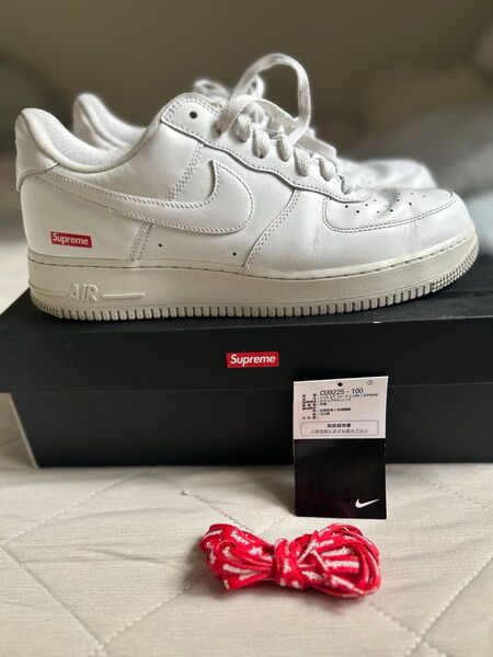 最安値!Supreme × Nike Air Force 1 Low ホワイト 28.5