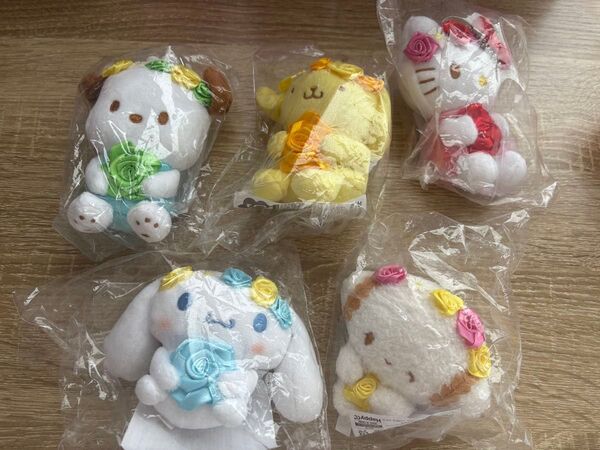 サンリオ happyくじ くじ ぬいぐるみチャーム マスコット ポチャッコ ポムポムプリン キティ シナモン こぎみゅん
