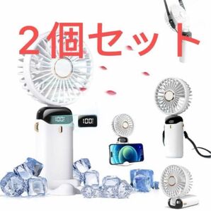 携帯扇風機【2025新型&4in1機能搭載】CEERO ハンディファン 手持ち扇風機 卓上扇風機 首掛け