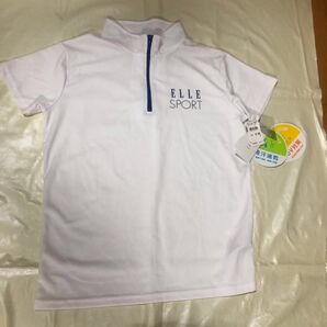 ELLE SPORT 半袖シャツ 吸汗速乾 UVカット Lホワイト 新品 未使用 1枚