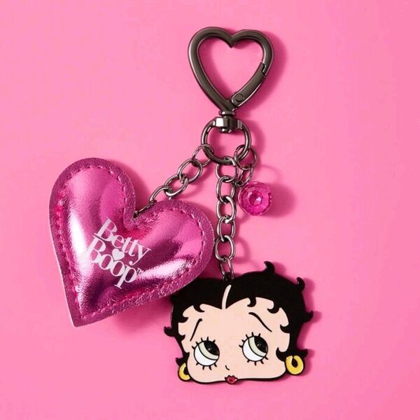 【新品未使用】Betty Boop ベティ・ブープ ベティブープ ベティちゃん ピンク ストラップ キーホルダー ①