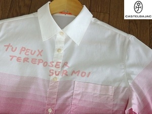  prompt decision * Castelbajac * design shirt 3 white / pink series tag attaching unused beautiful goods! lady's short sleeves made in Japan *