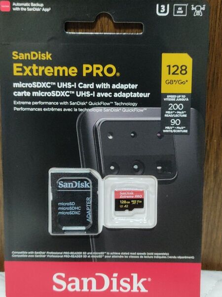 新品 SanDisk Extreme PRO マイクロSDXC micro SD カード 128GB 1枚 1個 サンディスク
