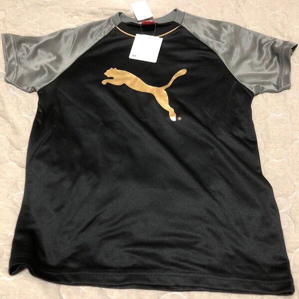 PUMA プーマ 150 Tシャツ 黒 グレー ゴールド 半袖