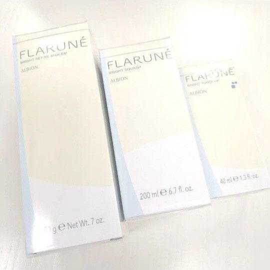 フラルネ美白乳液、化粧水、美容液