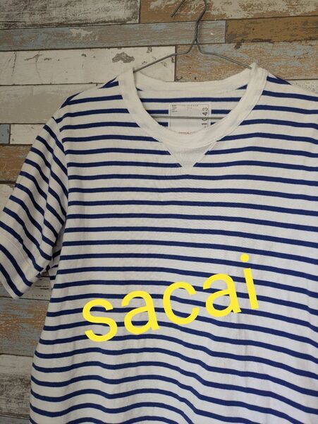 サカイsacai 半袖 Tシャツ カットソー ボーダー 日本製 サイズ1 Sサイズ