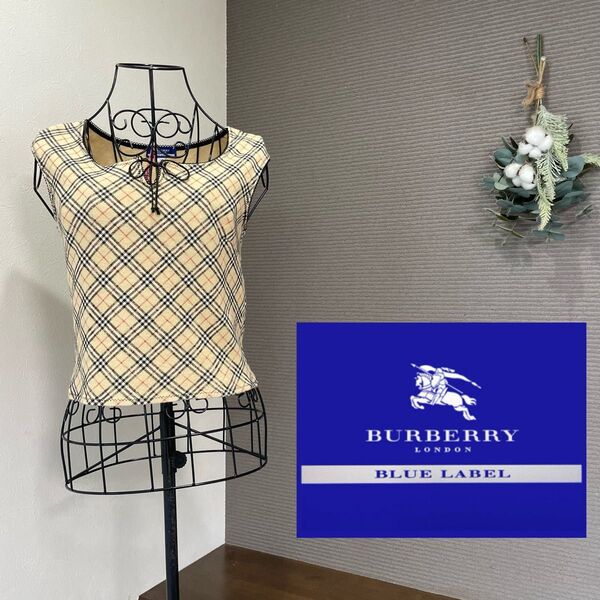 BURBERRY BLUE LABEL バーバリーブルーレーベル ノースリーブカットソー ノバチェック