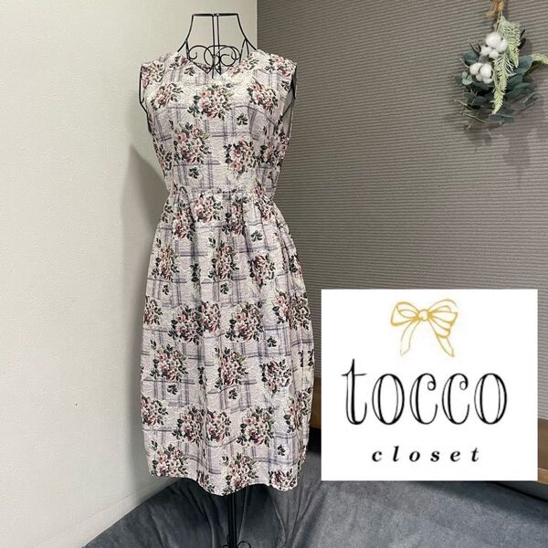 tocco closet トッコクローゼット ノースリーブワンピース 花柄