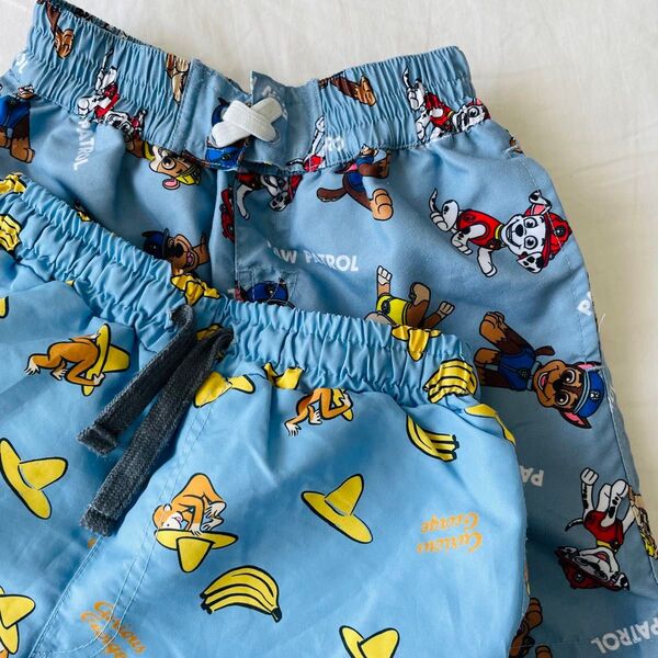 水着 男の子 パウパトロールおさるのジョージ 100cm 2枚セット