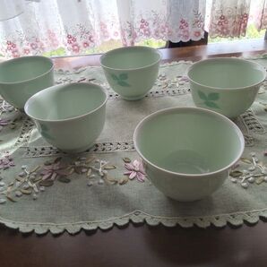 深川製磁 湯呑み 5客セット レトロ品