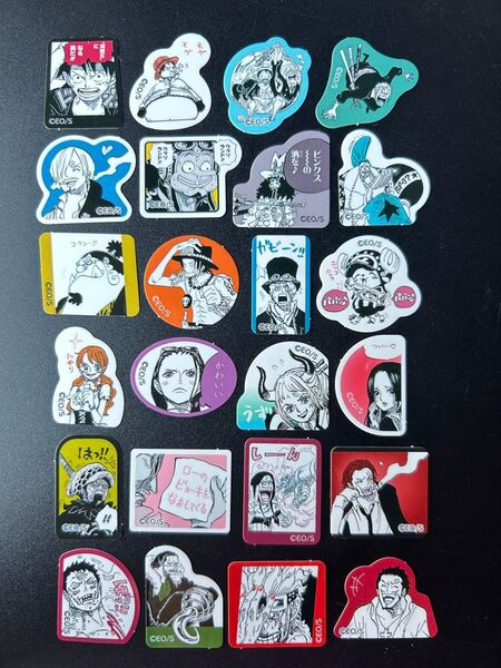 【ワンピース】フレークシール MONOCHROME VERSION Vol.1 24枚セット
