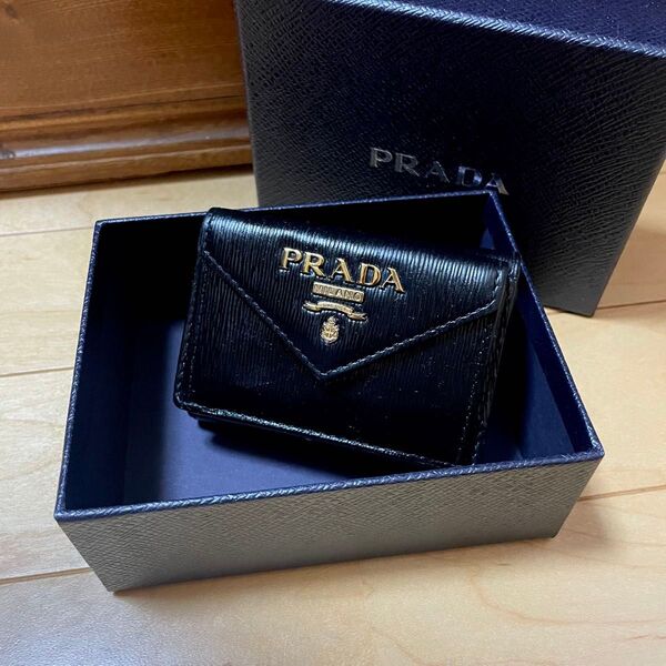 ○PRADA プラダ ミニ 3つ折り財布 コンパクトウォレット