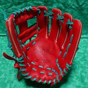 【美品】SSK エスエスケイ 軟式内野手用 B-Holic ビーホリック レディッシュオレンジ×ターコイズ