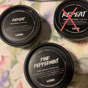 LUSH REPEAT フットバーム & PINK PEPPERMINT フットローション 3個セット フットケア