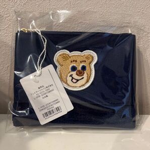 ラブラリーバイフェイラー オールドテディ ワッペンポーチ ネイビー