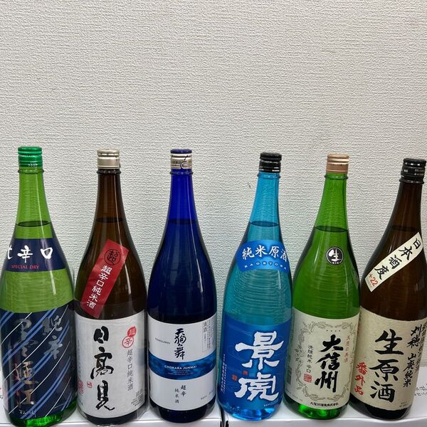 V5 純米辛口日本酒一升瓶6本セット 各蔵の最新詰め、飲み頃のお酒。