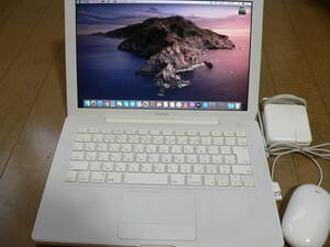 名機白マックが Catalina で甦る！ A1181 MC240J/A MacBook 5,2 Mid 2009 2.13GHz ６GB SSD/128GB APFS Catalina 10.15.7 +ACアダプター ⑦
