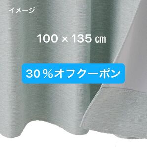 本日限定 1級 遮光カーテン 幅100㎝ 高さ135㎝ 美品 ミントグリーン色 100×135 カーテン ドレープ 即日発送 2枚