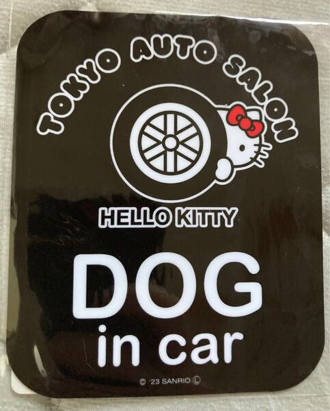 ハローキティ 車用マグネット DOG in car 東京オートサロン 2025 ドッグインカー 犬が乗ってます