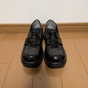 レインシューズ 黒 ローファー