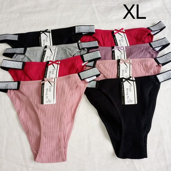 (H482)【LL8枚】レディース ショーツ パンツ コットンミックス ふんどし XL フンティ ハイレグ 綿混