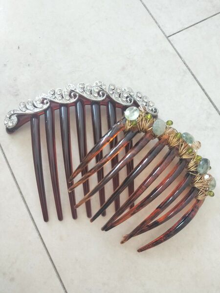 中古 和装小物 簪 かんざし 櫛 ヘアアクセサリー 髪飾り 浴衣 着物 夏祭り 成人式 2点セット