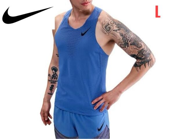 NIKE ナイキ aeroswift エアロスイフト シングレット タンクトップ 陸上競技 陸上部 ランニングウェア L A