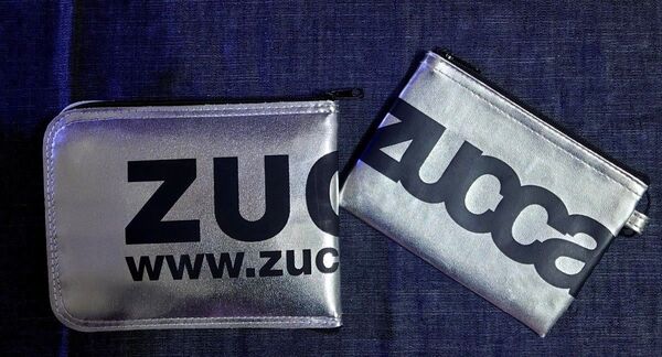 ZUCCa 折りたたみエコバッグ × ポーチ シルバー
