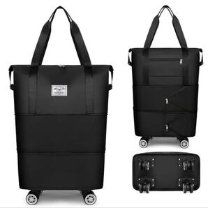 キャリーバッグ ボストンバッグ ブラック 旅行 拡張機能付き 3way